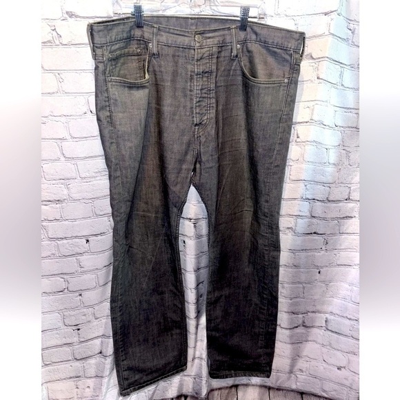 Levi’s 562 Jeans Dark Gray Wash Loose Taper Fit Button Fly Men’s Size 38x34